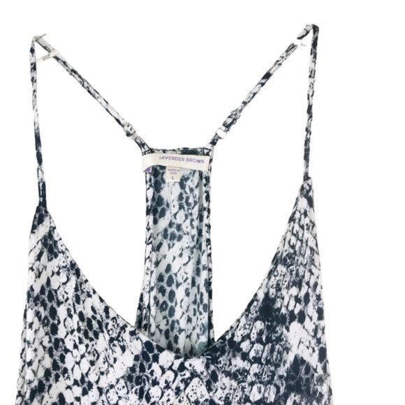LAVENDER BROWN Snake Print Racerback Camisole Size Large - Picture 4 of 6